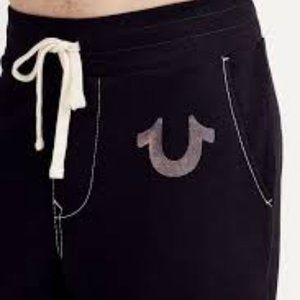 TRUE RELIGION Black Classic Logo Joggers